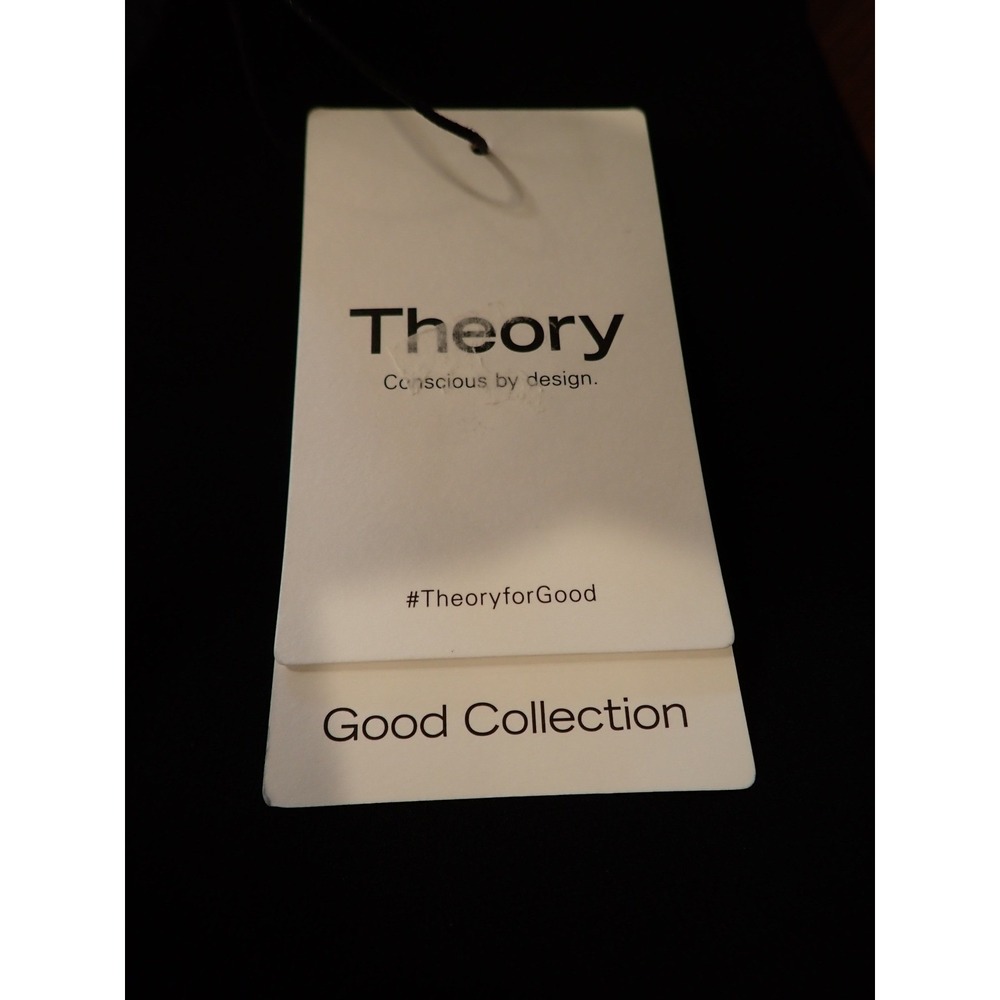 Theory Easy Flare Dress Black Admiral Crepe Sleeveless A-Line P0109603 Size 8 - Picture 8 of 16